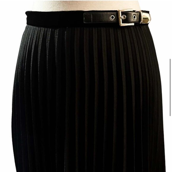 Sandro Velna Velvet-Detail Pleated Skirt XS 0/XS - Picture 7 of 16